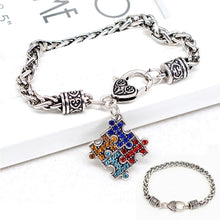 Load image into Gallery viewer, Fashion Women Bracelets & Bangles Alloy Enamel Autism Awareness Piece Autistic charm bracelet Girl Jewelry